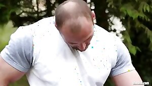 Две би пары пробуют совместный секс с обилием анала